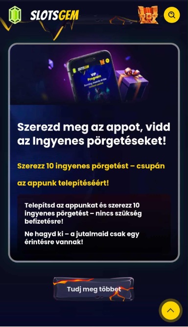 Slotsgem App Bónusz