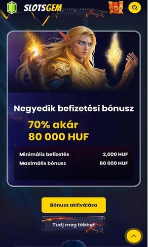 Slotsgem Negyedik befizetési bo