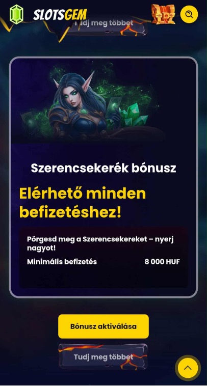 Slotsgem Szerencsekerék Bónusz